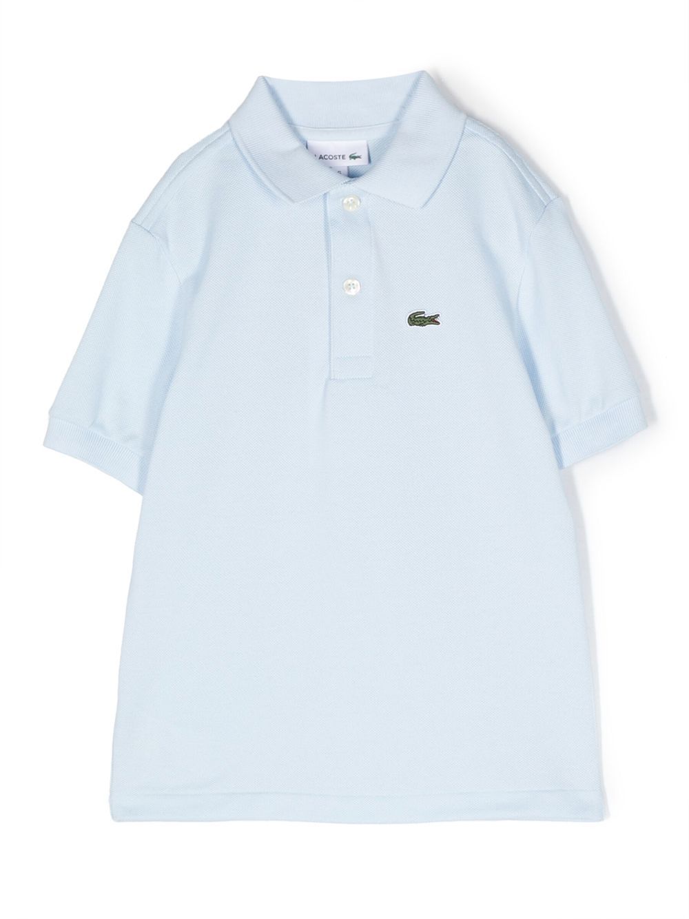 Lacoste Kids logo刺绣polo衫 - 蓝色