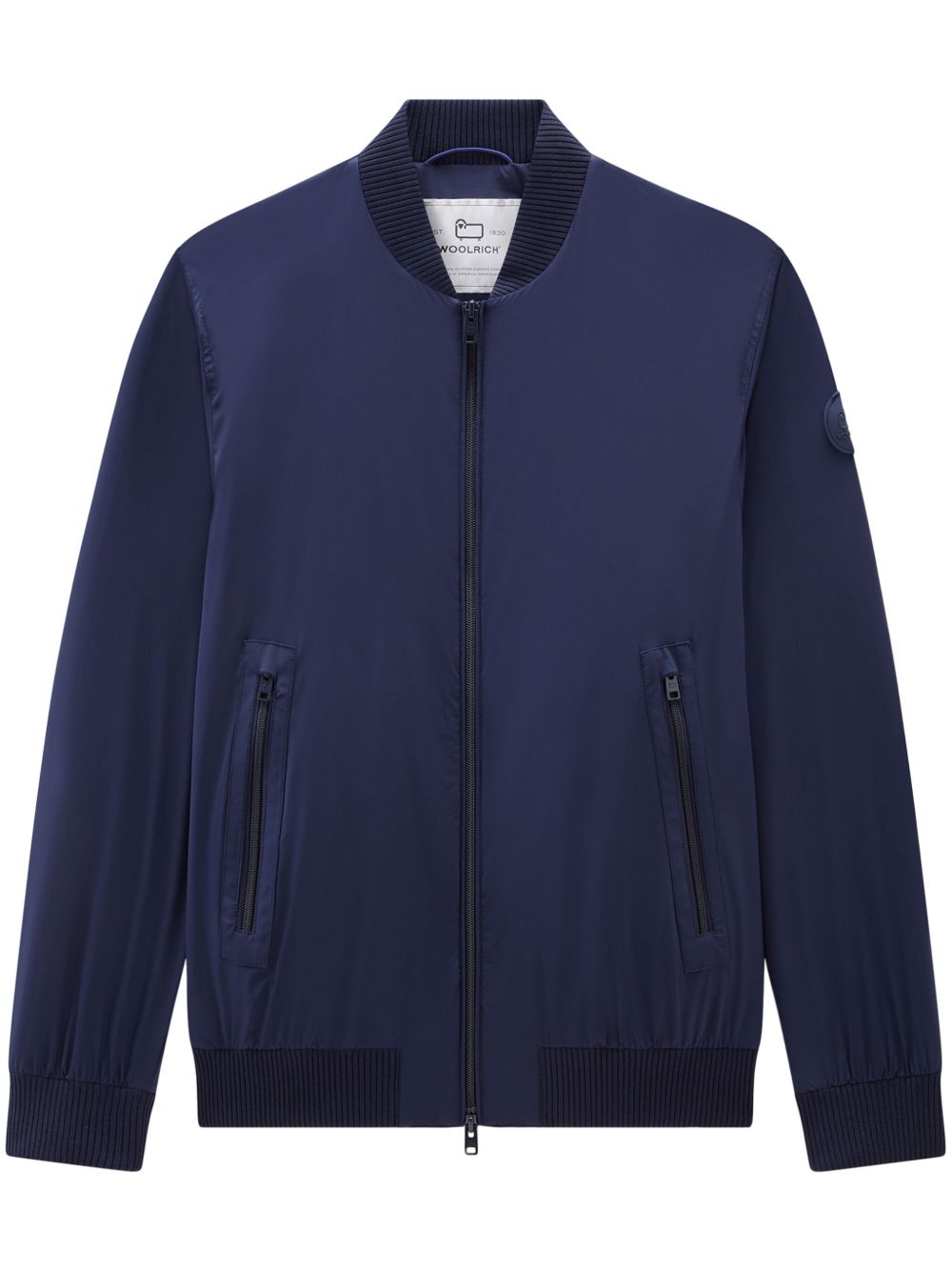 Woolrich logo贴花飞行员夹克 - 蓝色
