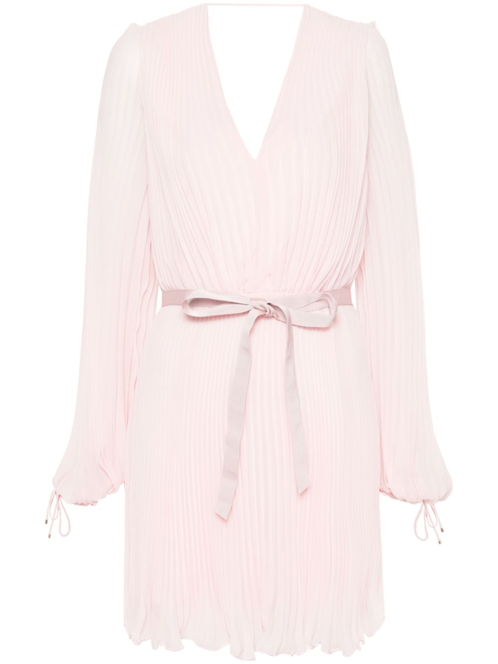 Max Mara 百褶雪纺迷你连衣裙 - 粉色