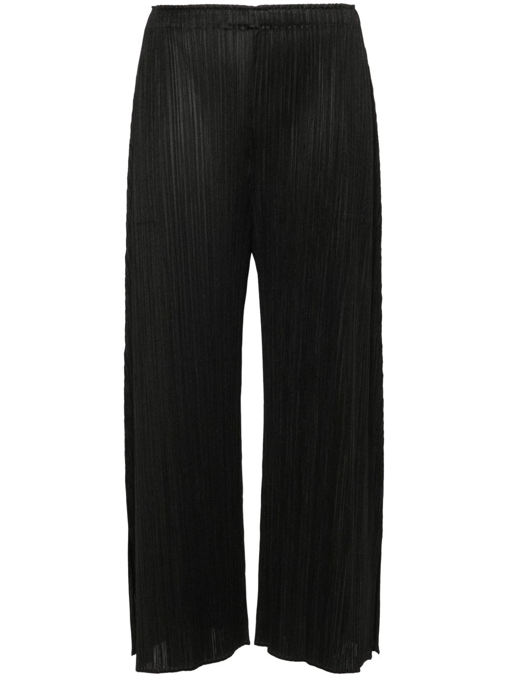 Pleats Please Issey Miyake June 百褶露踝裤 - 黑色