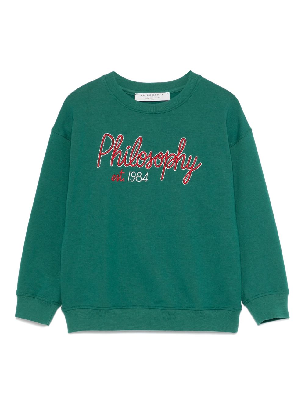 Philosophy Di Lorenzo Serafini Kids logo刺绣卫衣 - 绿色
