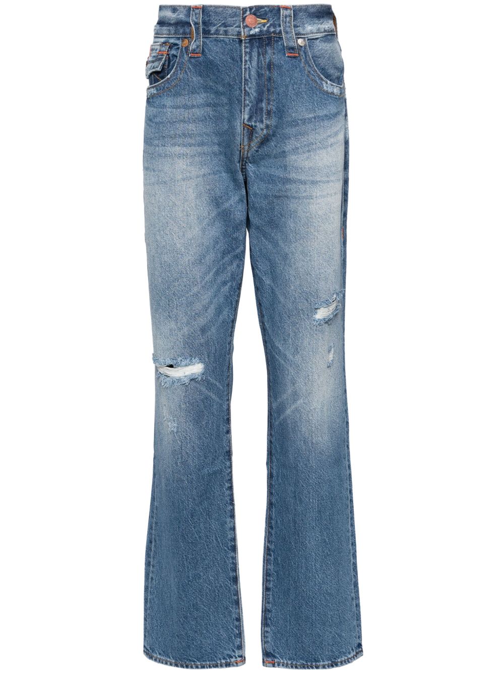 True Religion Ricky 缝线牛仔裤 - 蓝色