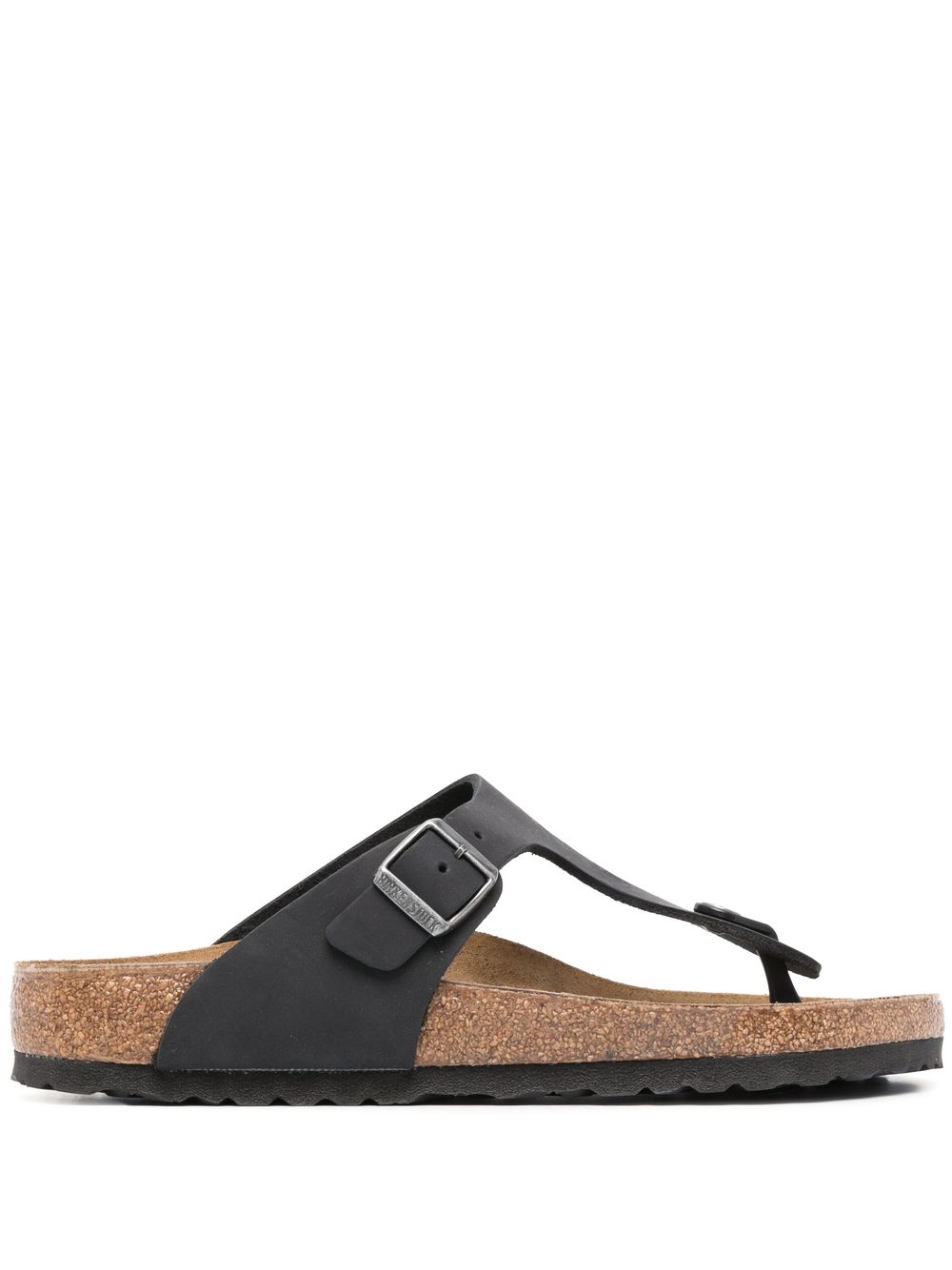 Birkenstock 扣环细节人字拖凉鞋 - 黑色