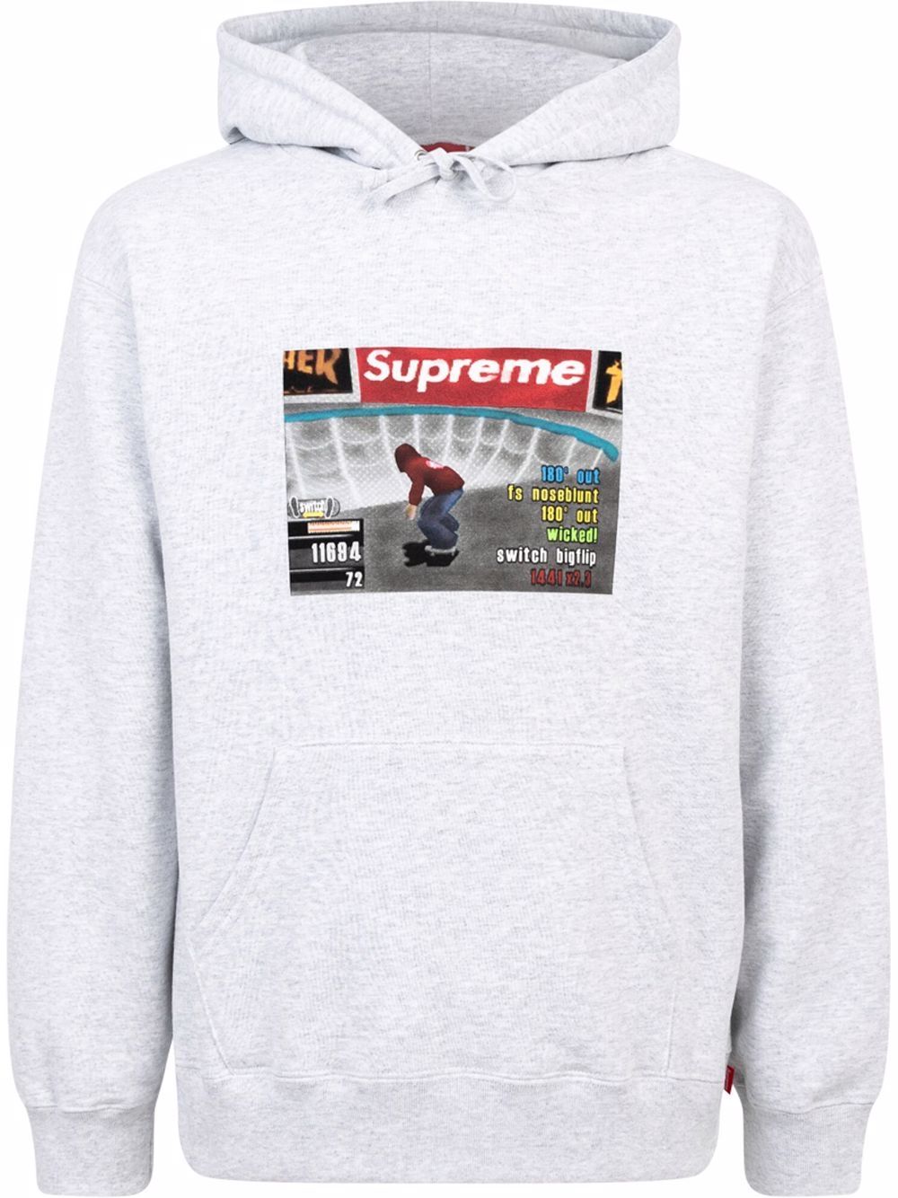 Supreme x Thrasher logo印花连帽衫 - 灰色