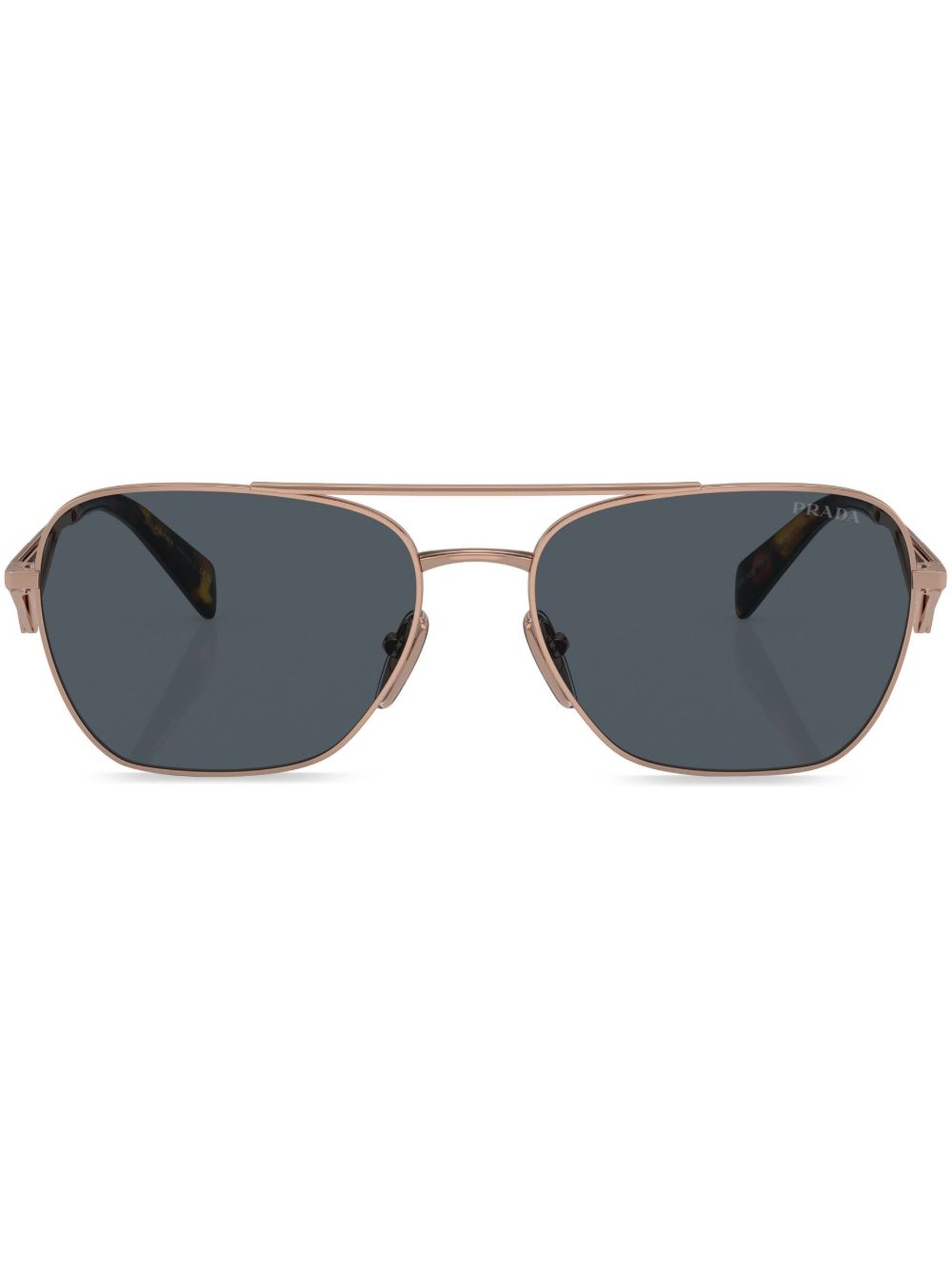 Prada Eyewear 三角形logo飞行员太阳眼镜 - 金色