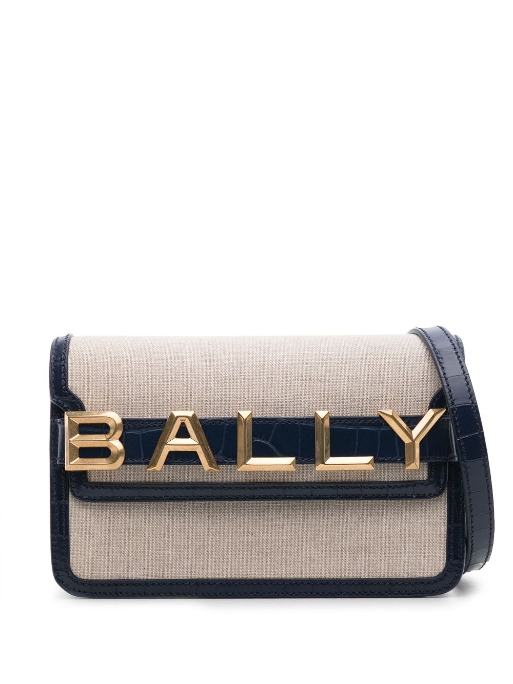Bally logo字母帆布斜挎包 - 中性色