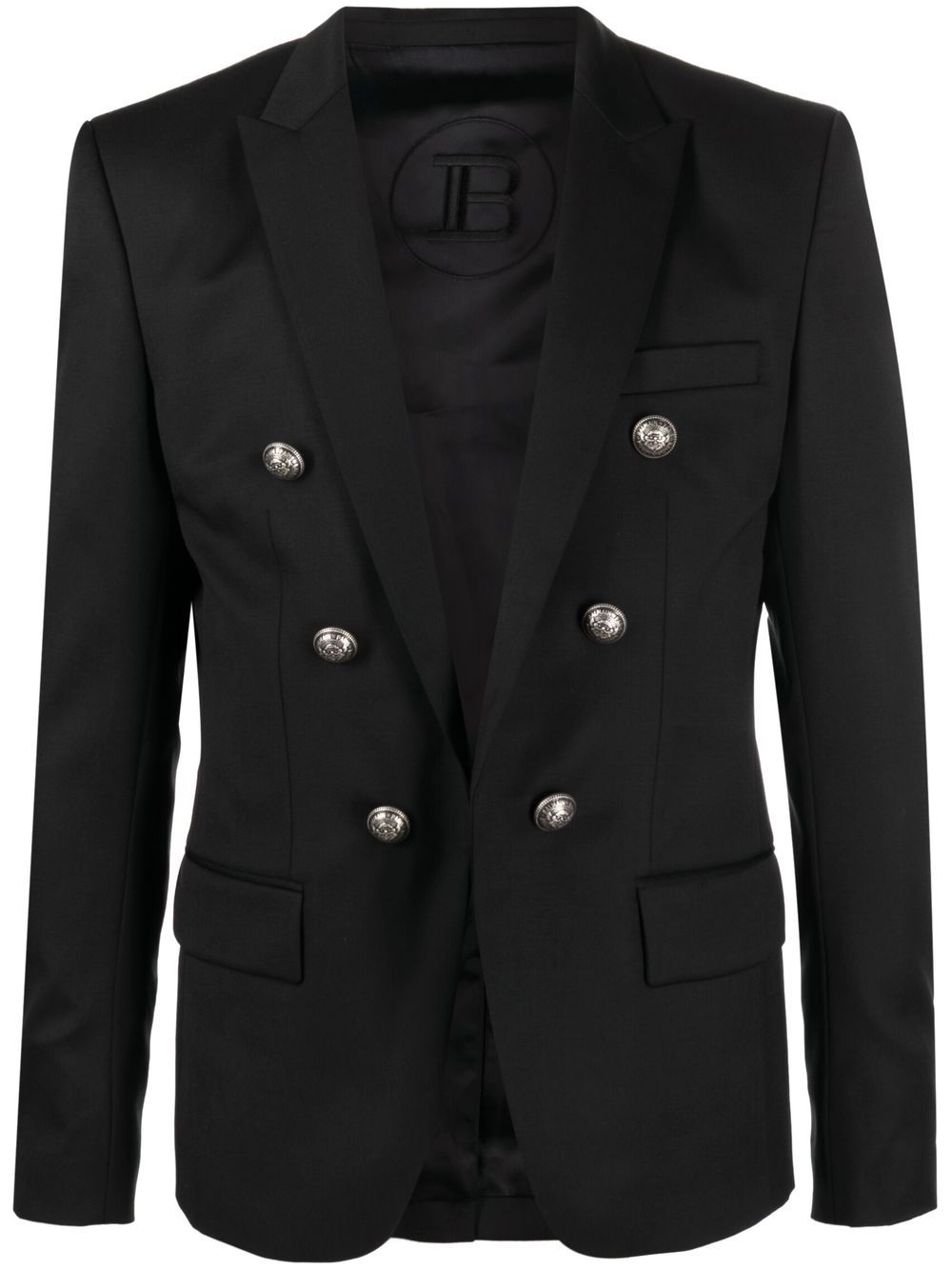 Balmain 巴尔曼 双排扣西装夹克 - 黑色