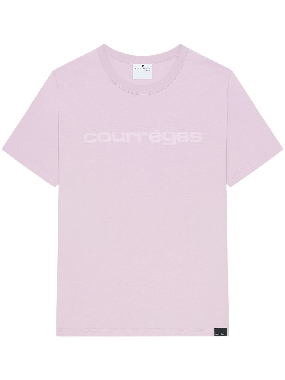 Courrèges logo印花T恤 - 粉色
