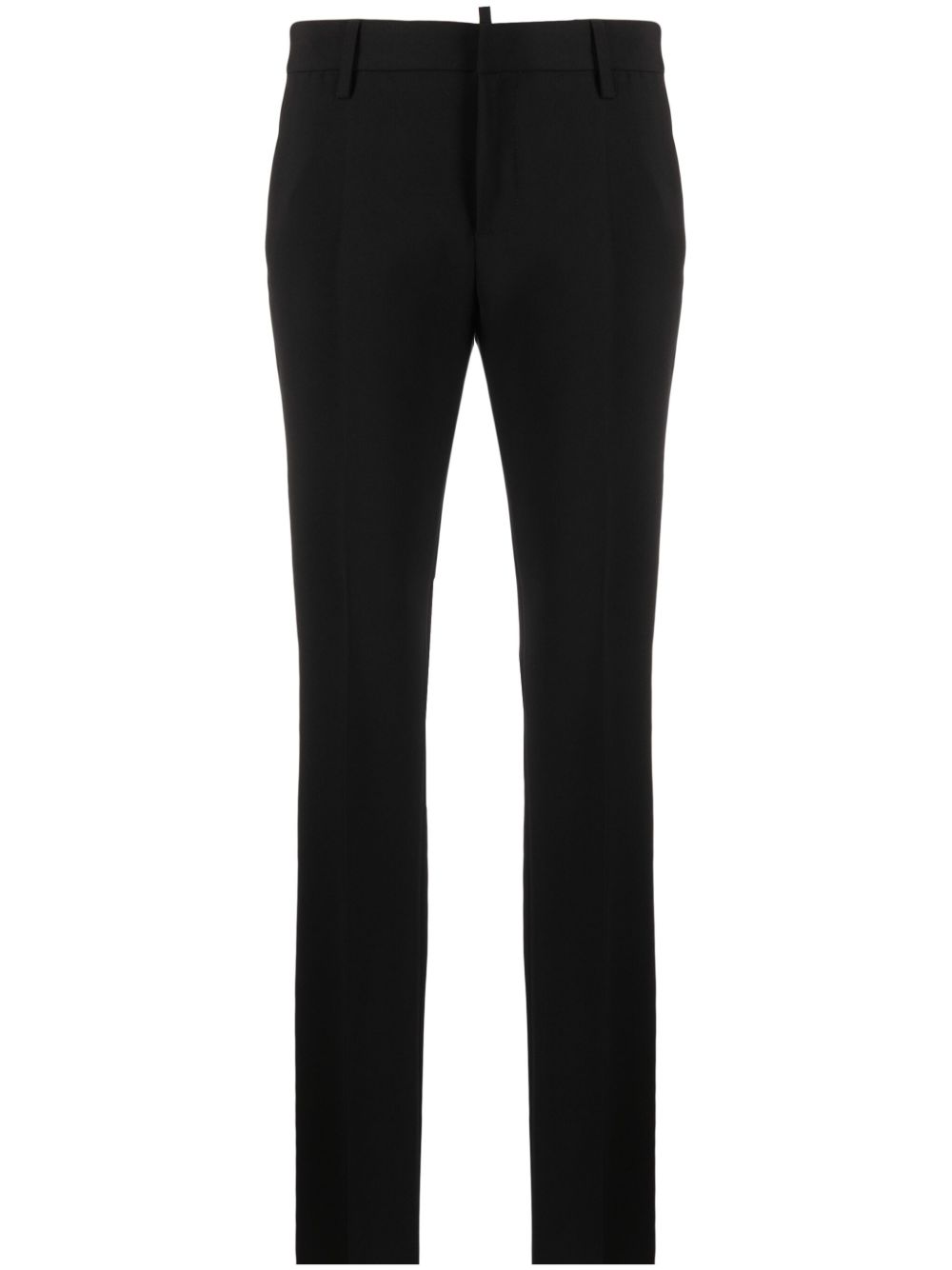 DSQUARED2 logo标牌修身西裤 - 黑色