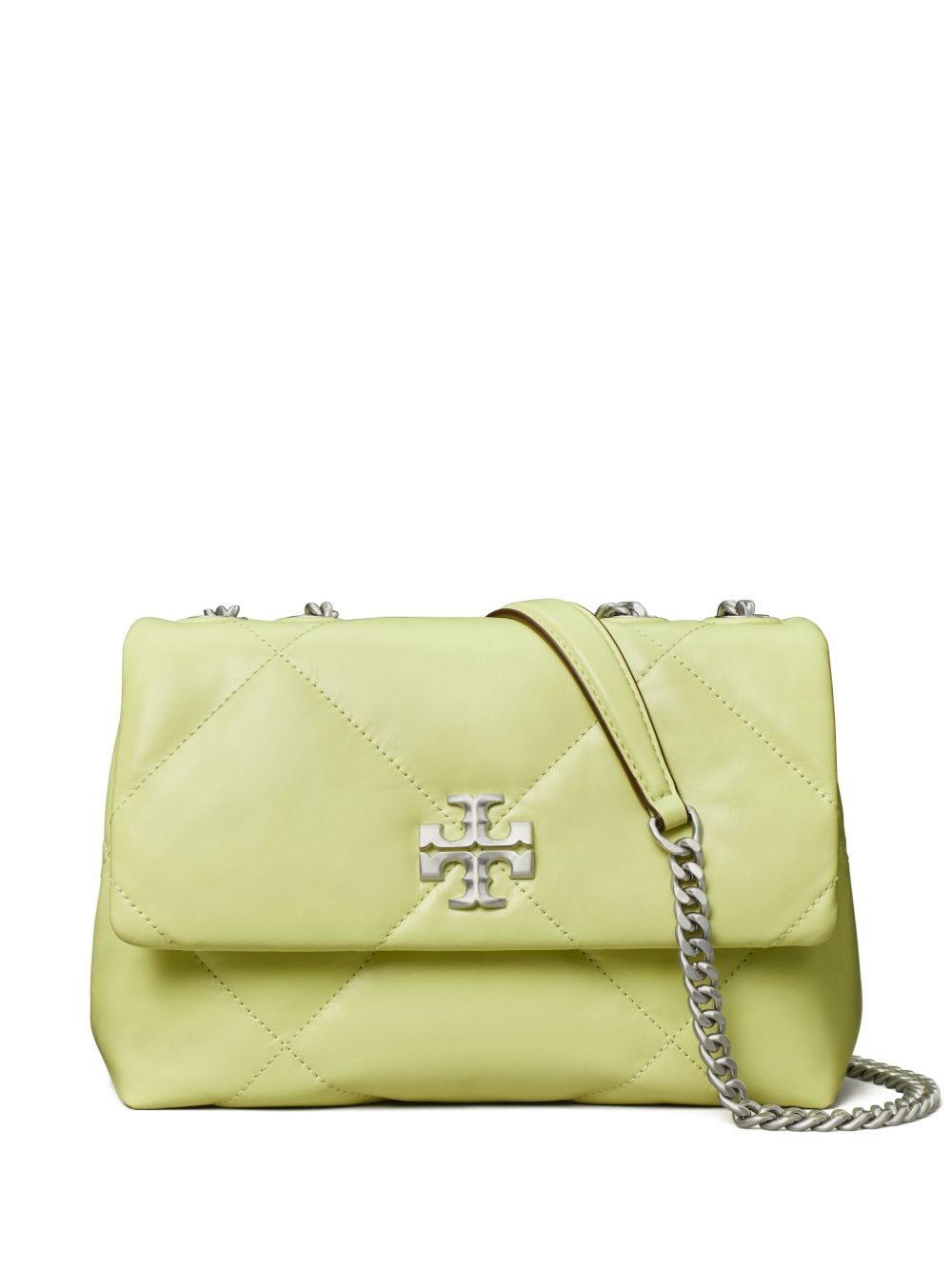 Tory Burch Kira 菱纹绗缝小号两用单肩包 - 绿色