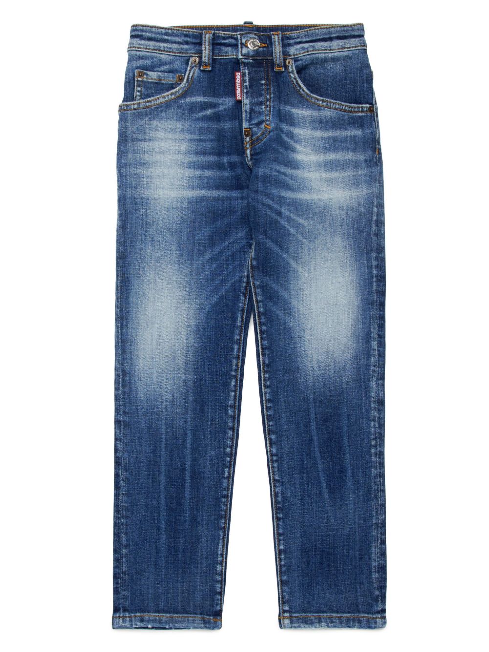 DSQUARED2 KIDS Stanislav 中腰修身牛仔裤 - 蓝色