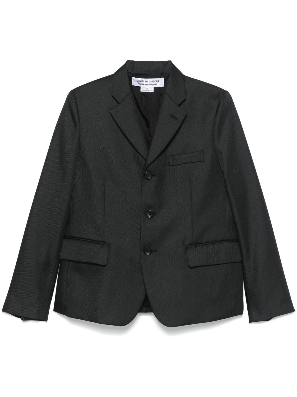 Comme Des Garçons Comme Des Garçons 单排扣西装夹克 - 黑色