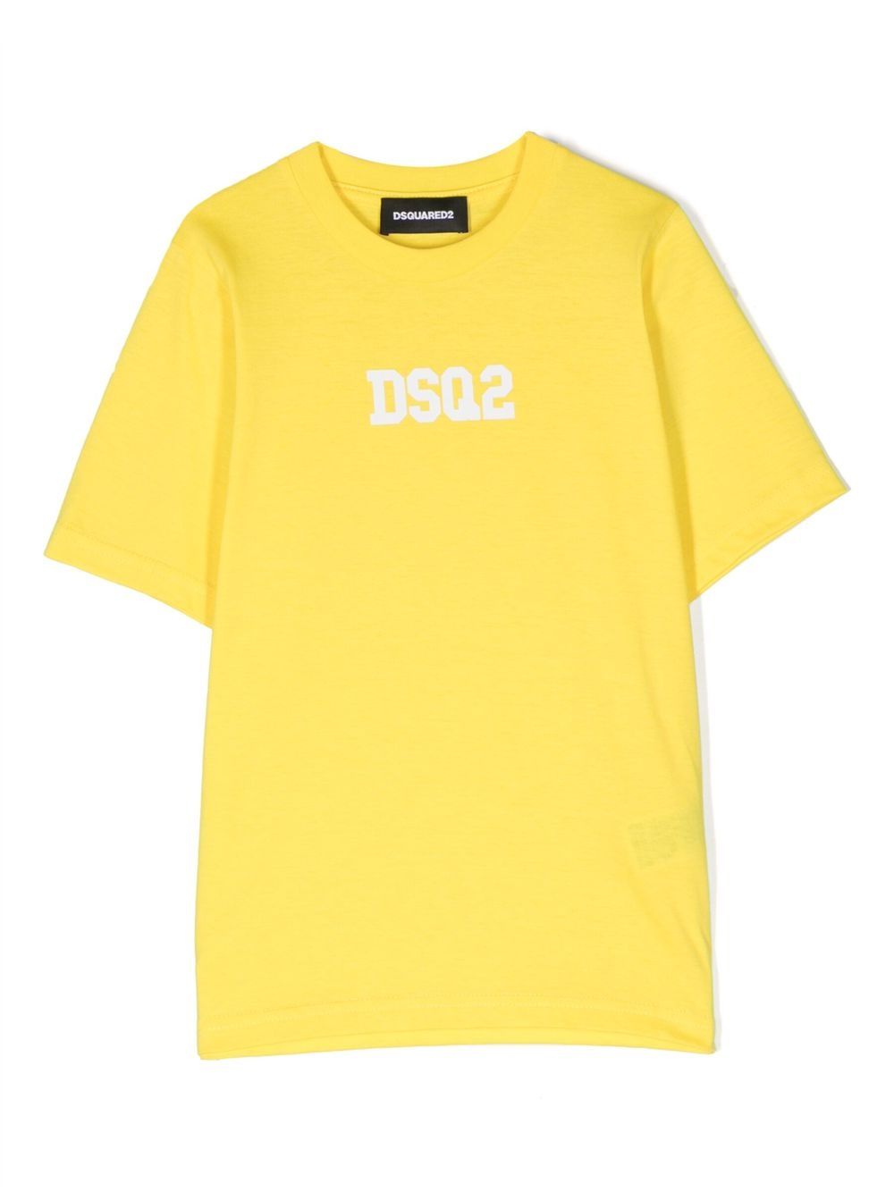 DSQUARED2 KIDS logo印花短袖T恤 - 黄色