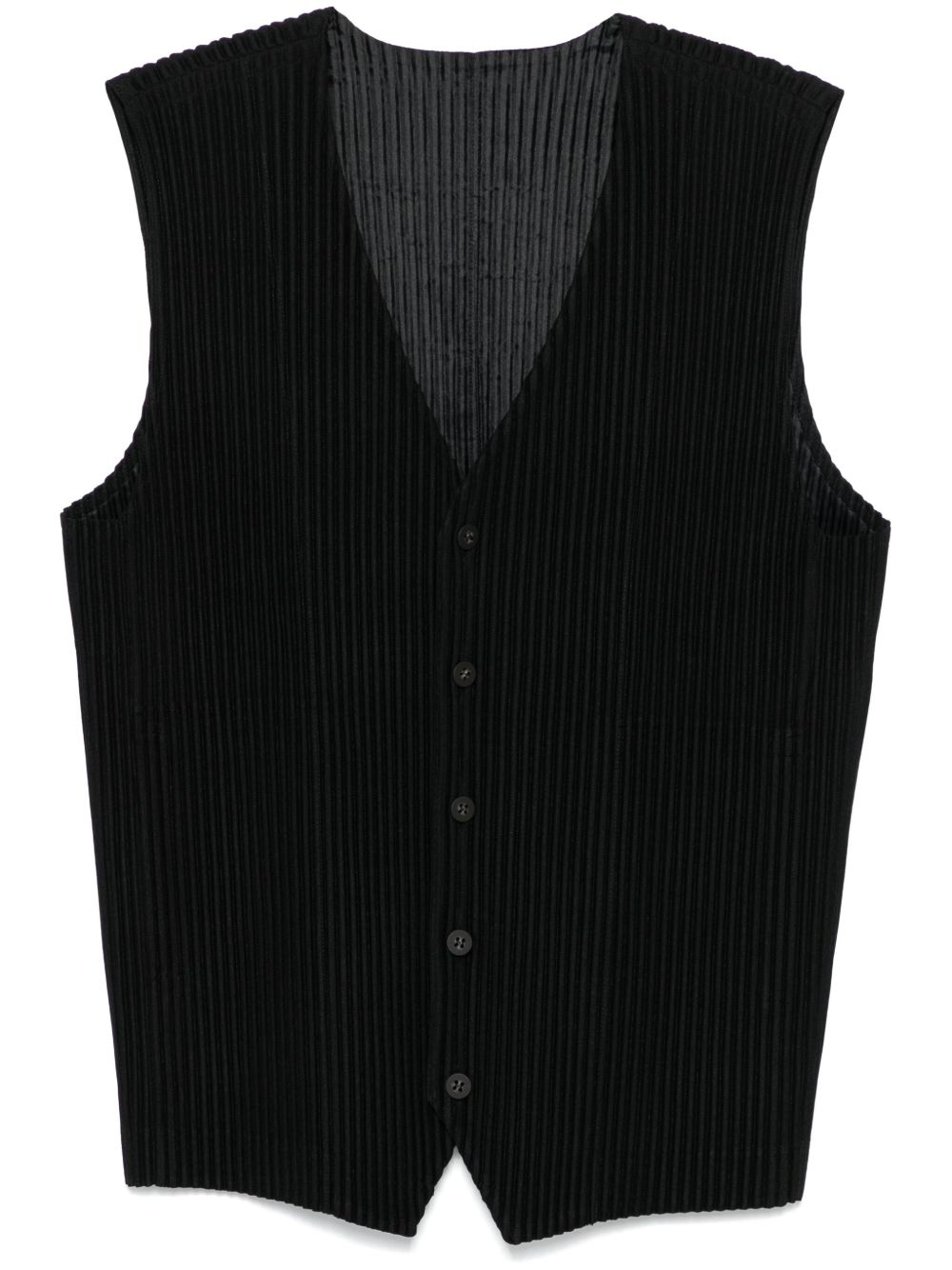 Homme Plissé Issey Miyake Basics 马甲 - 黑色