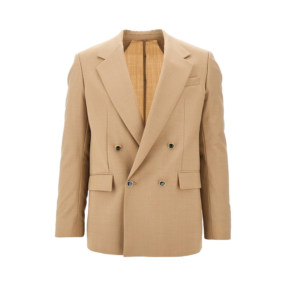MARSEM Stretch wool-blend double-breasted jacket Man