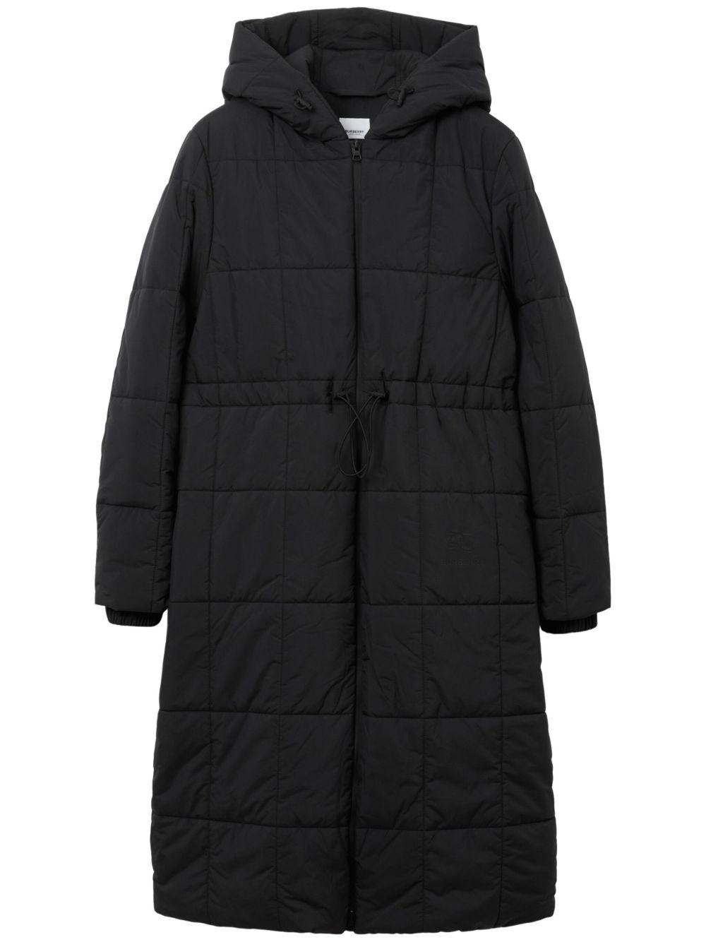Burberry 绗缝连帽长袖外套 - 黑色