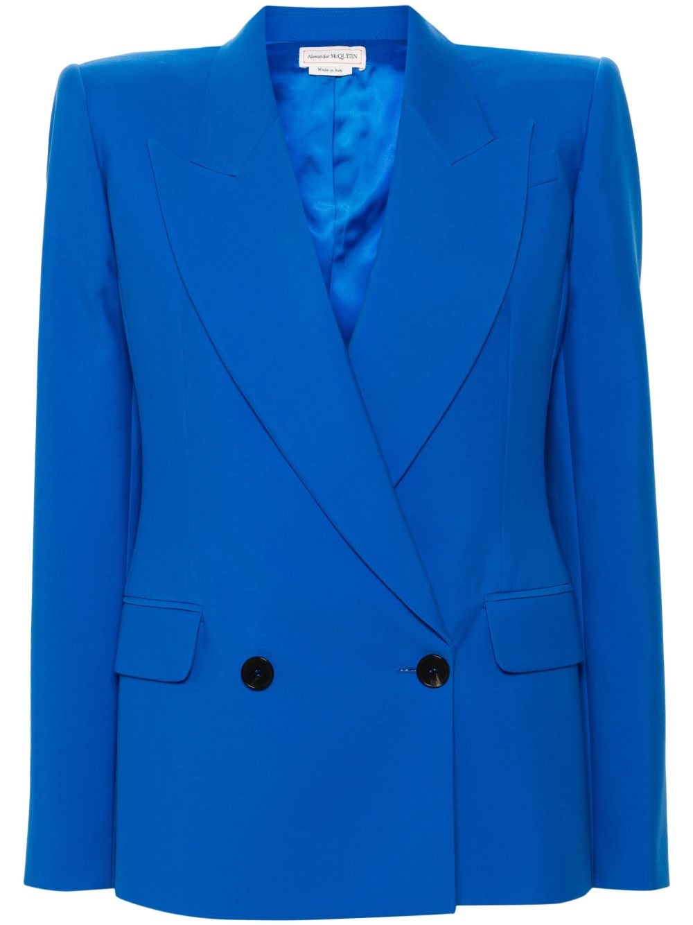 Alexander McQueen 双排扣西装夹克 - 蓝色