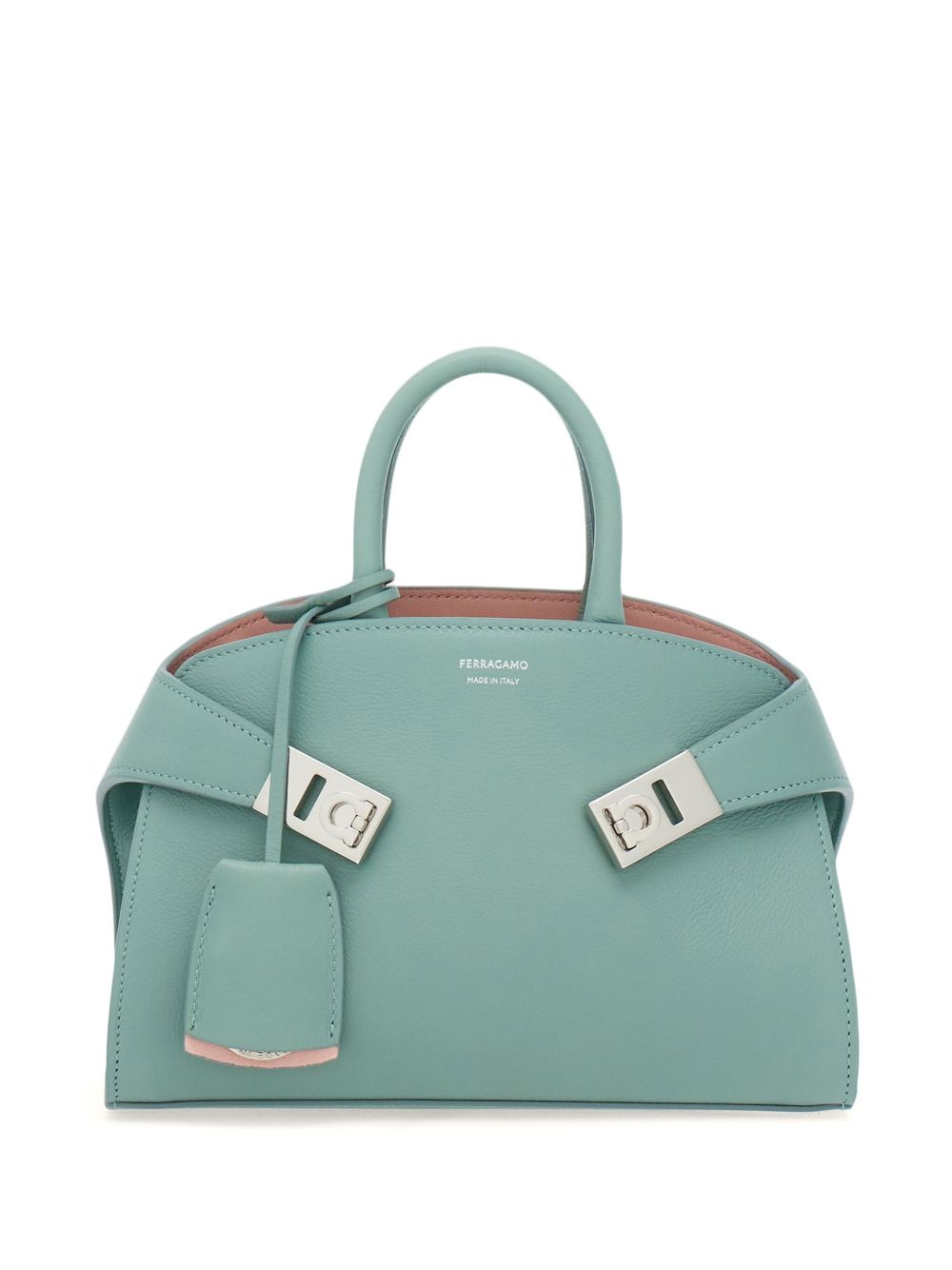 Ferragamo Hug 皮质小号手提包 - 蓝色