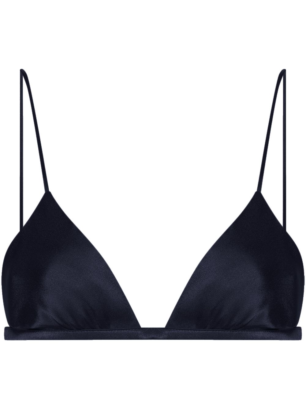Alberta Ferretti 缎面三角形文胸 - 蓝色