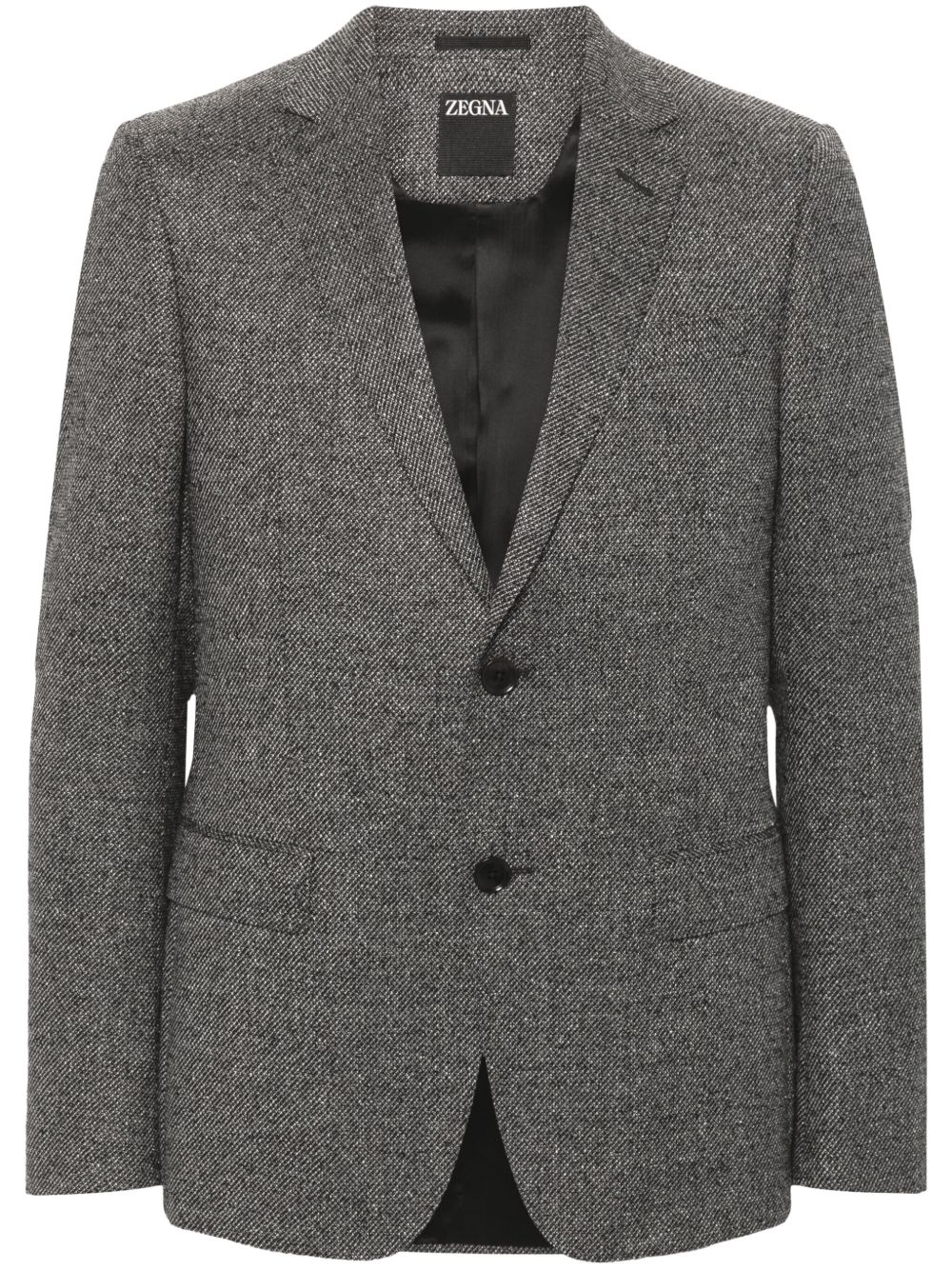 Zegna 针织西装夹克 - 灰色