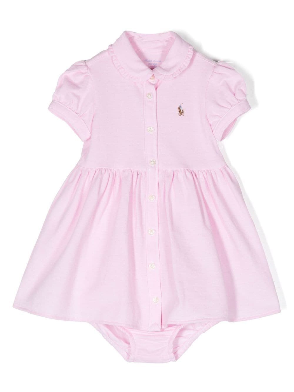 POLO RALPH LAUREN KIDS 彼得潘领连衣裙 - 粉色