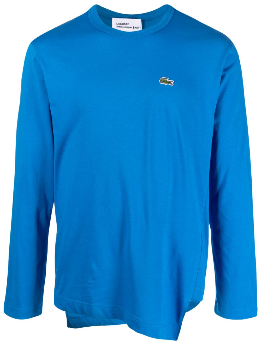 Comme Des Garçons Shirt x Lacoste 不对称棉T恤 - 蓝色