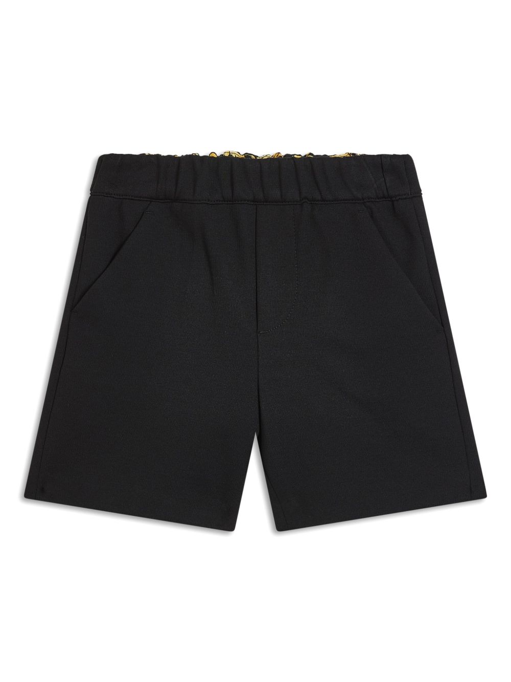 Versace Kids 经典棉短裤 - 黑色