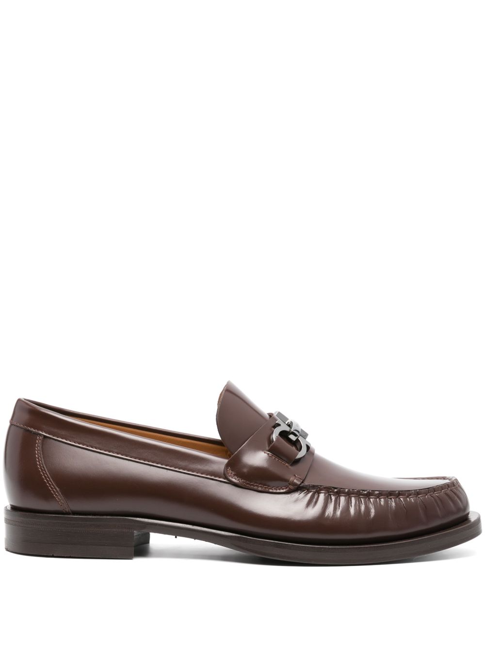 Ferragamo Fort Gancho Horsebit 标牌乐福鞋 - 褐色