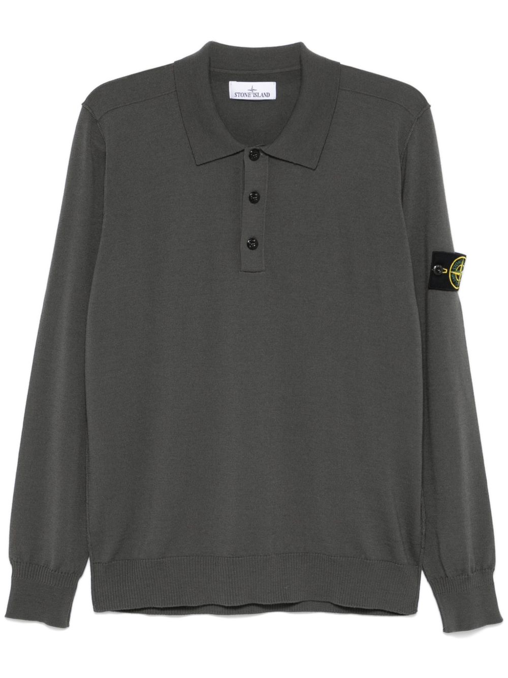 Stone Island 罗盘徽章polo领上衣 - 灰色