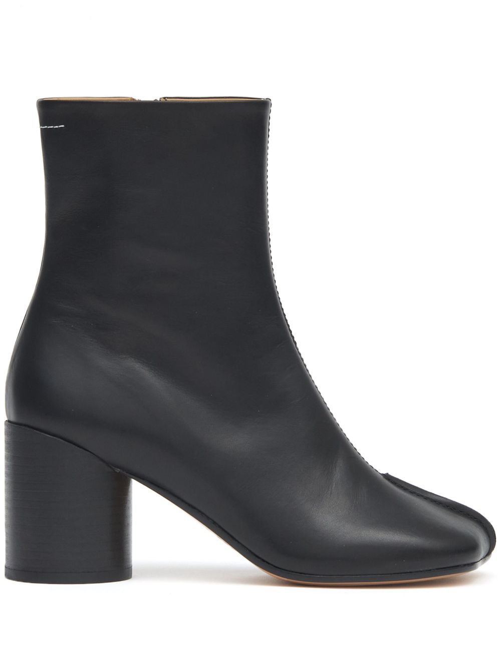 MM6 Maison Margiela 镂空皮质及踝靴 - 黑色