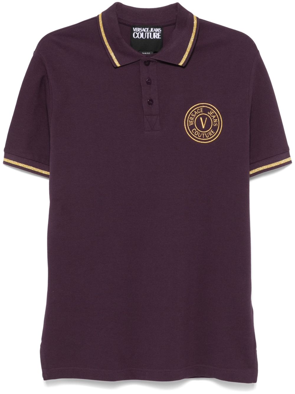 Versace Jeans Couture V-Emblem polo衫 - 紫色