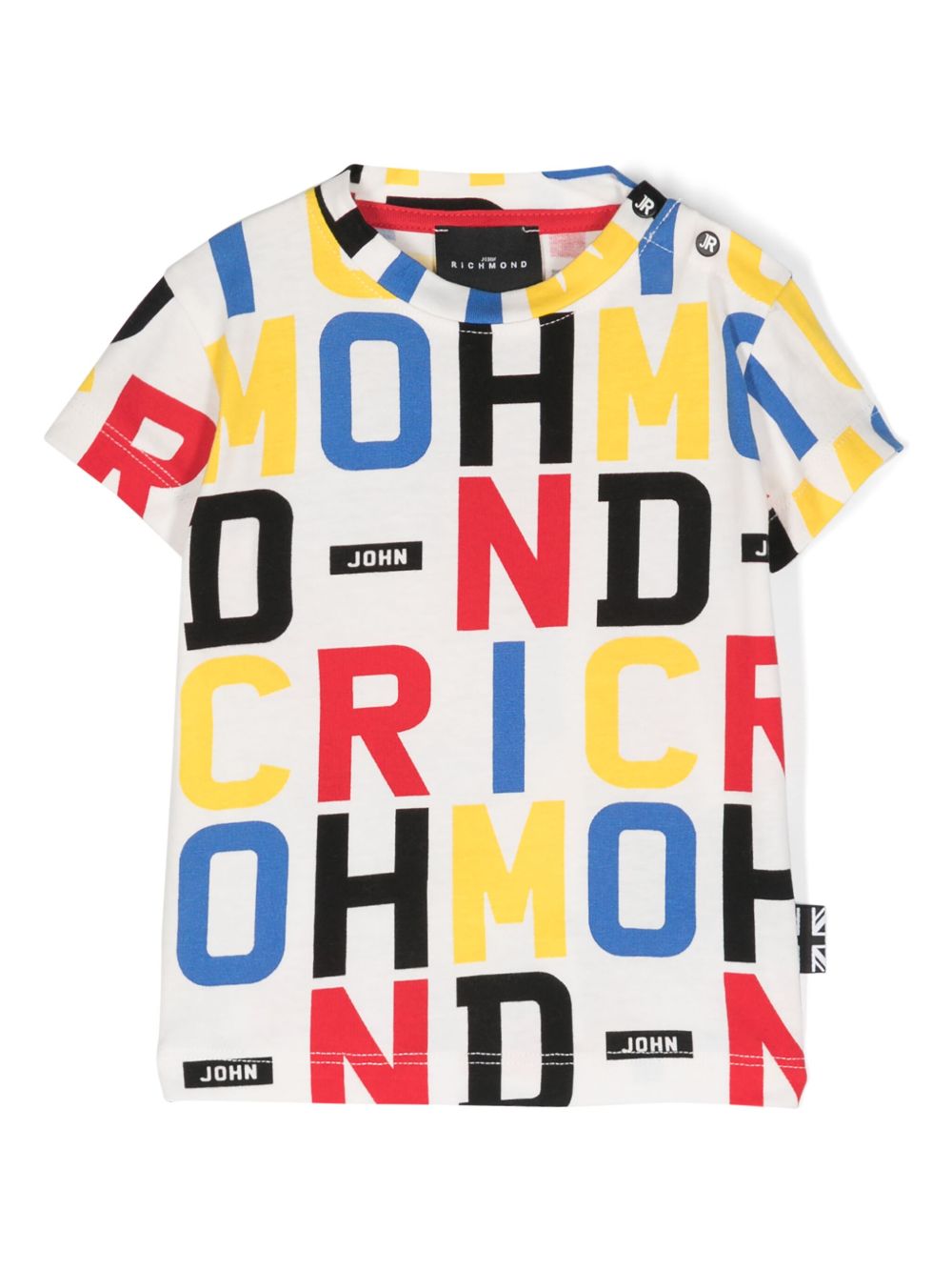 John Richmond Junior logo印花棉T恤 - 白色