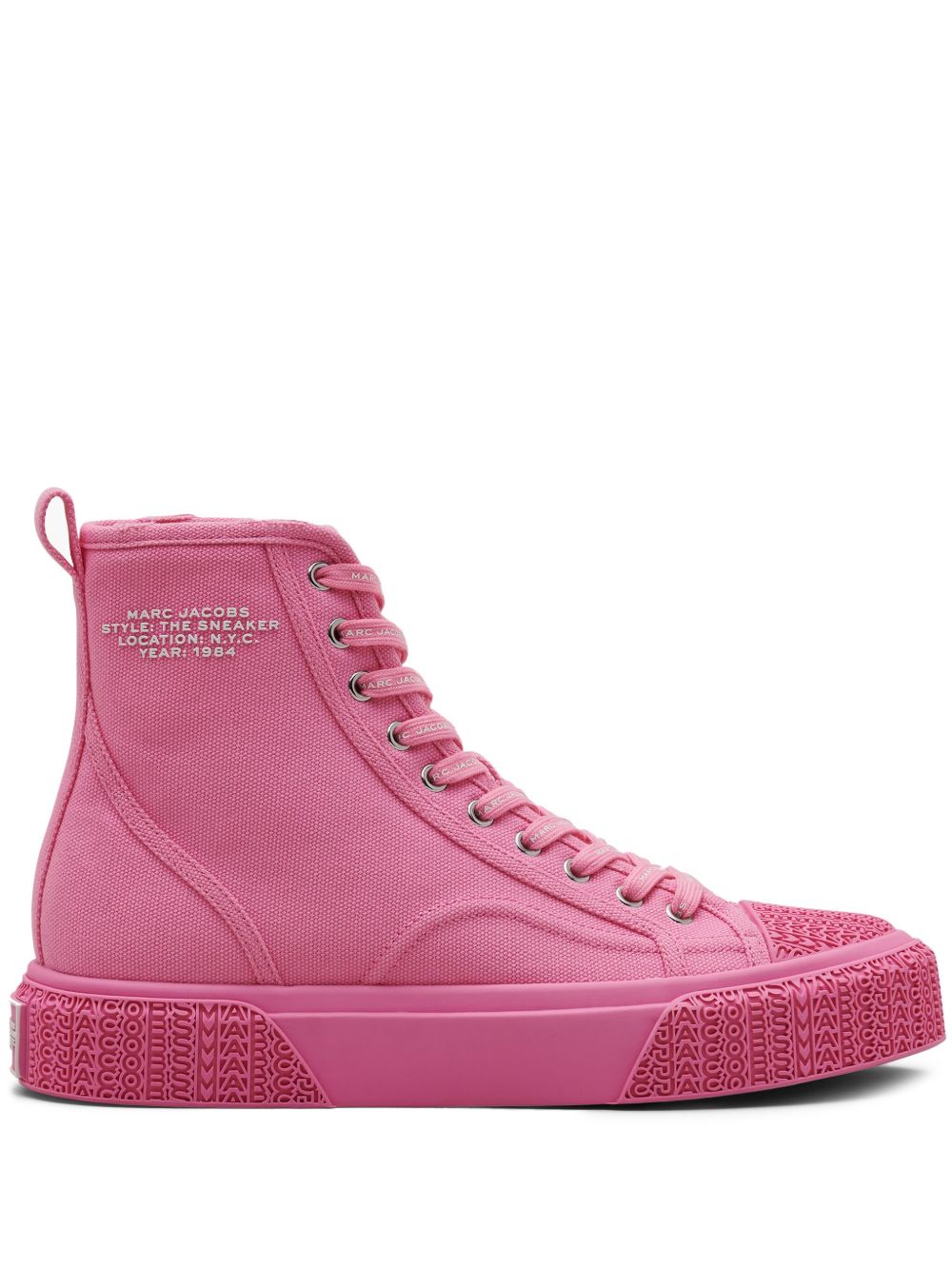 Marc Jacobs 帆布高帮运动鞋 - 粉色