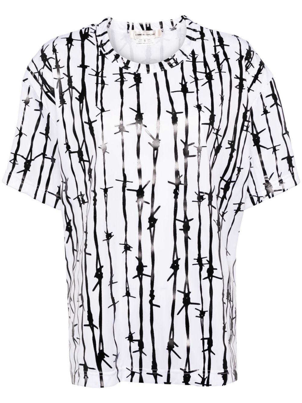 Comme Des Garçons 图案印花T恤 - 白色
