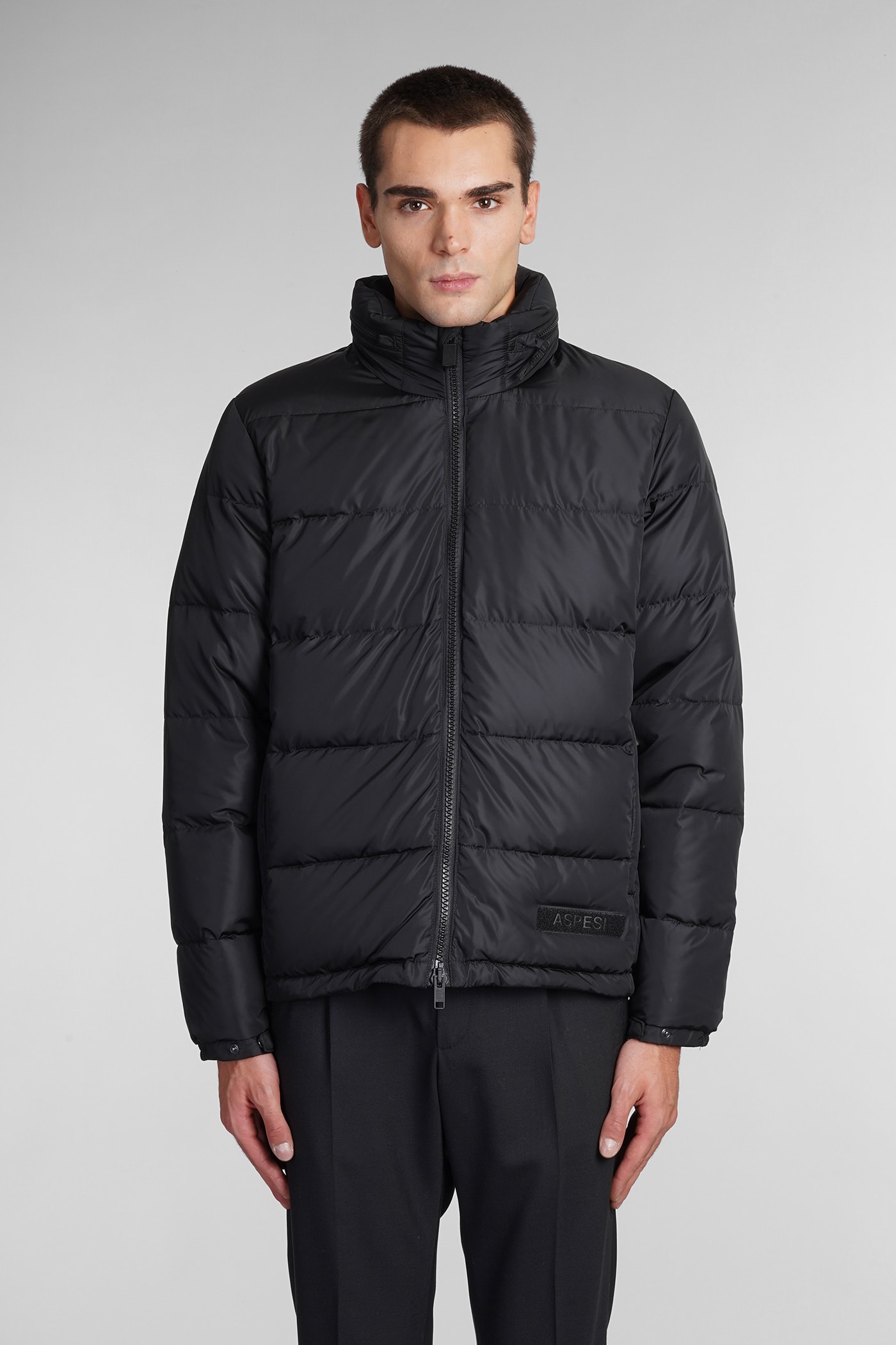 Aspesi Giub. Pocoelastico Puffer In Black Polyamide