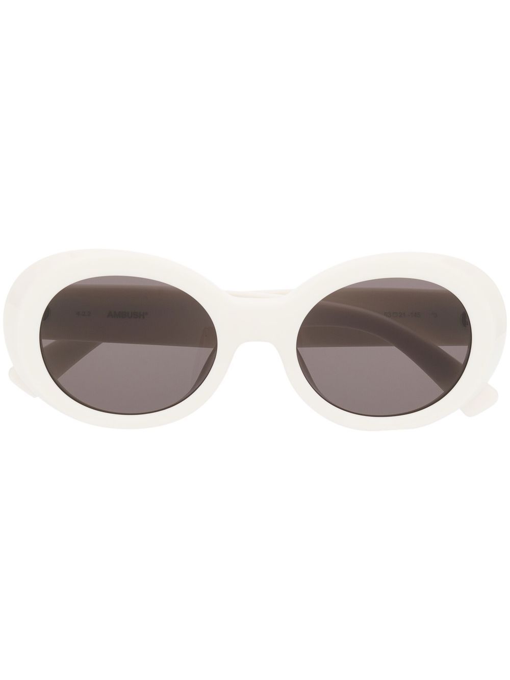 Ambush Eyewear Kurt 椭圆形镜框太阳眼镜 - 白色