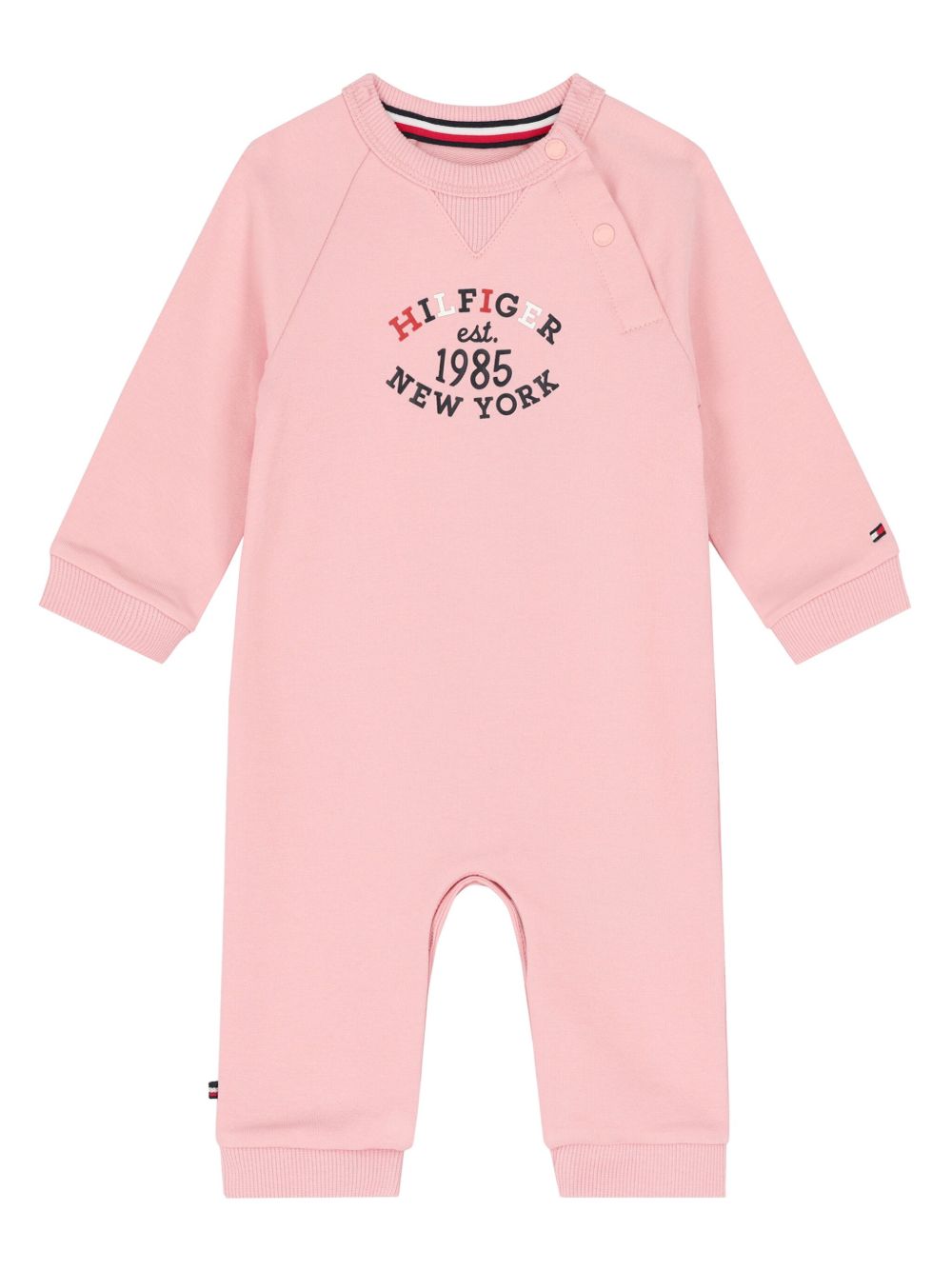 Tommy Hilfiger Junior logo印花连体衣 - 粉色