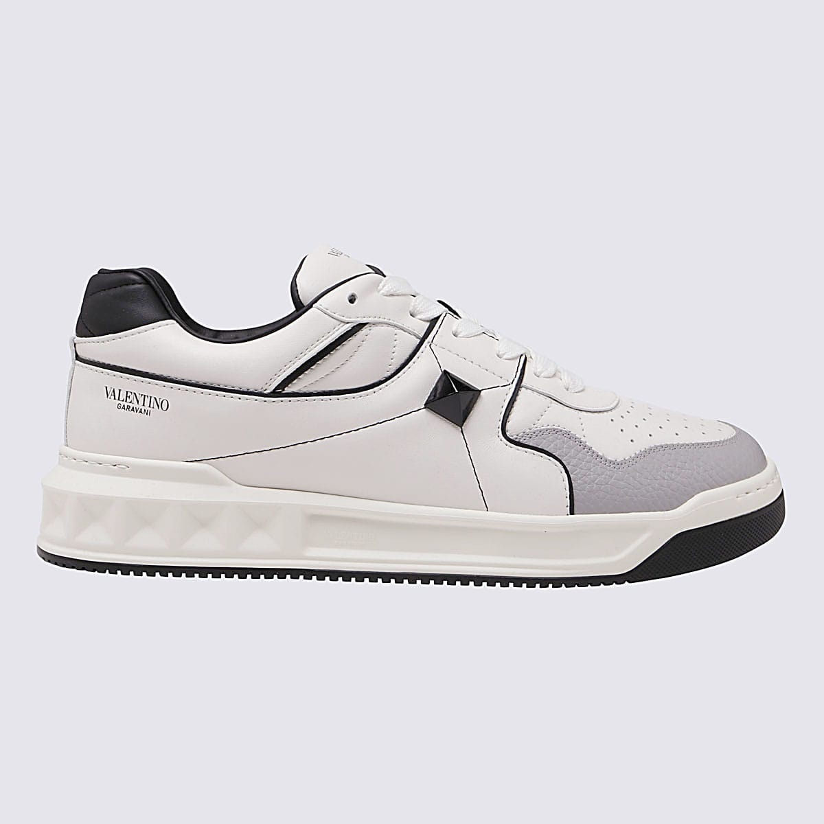 Valentino Garavani 灰白皮革运动鞋