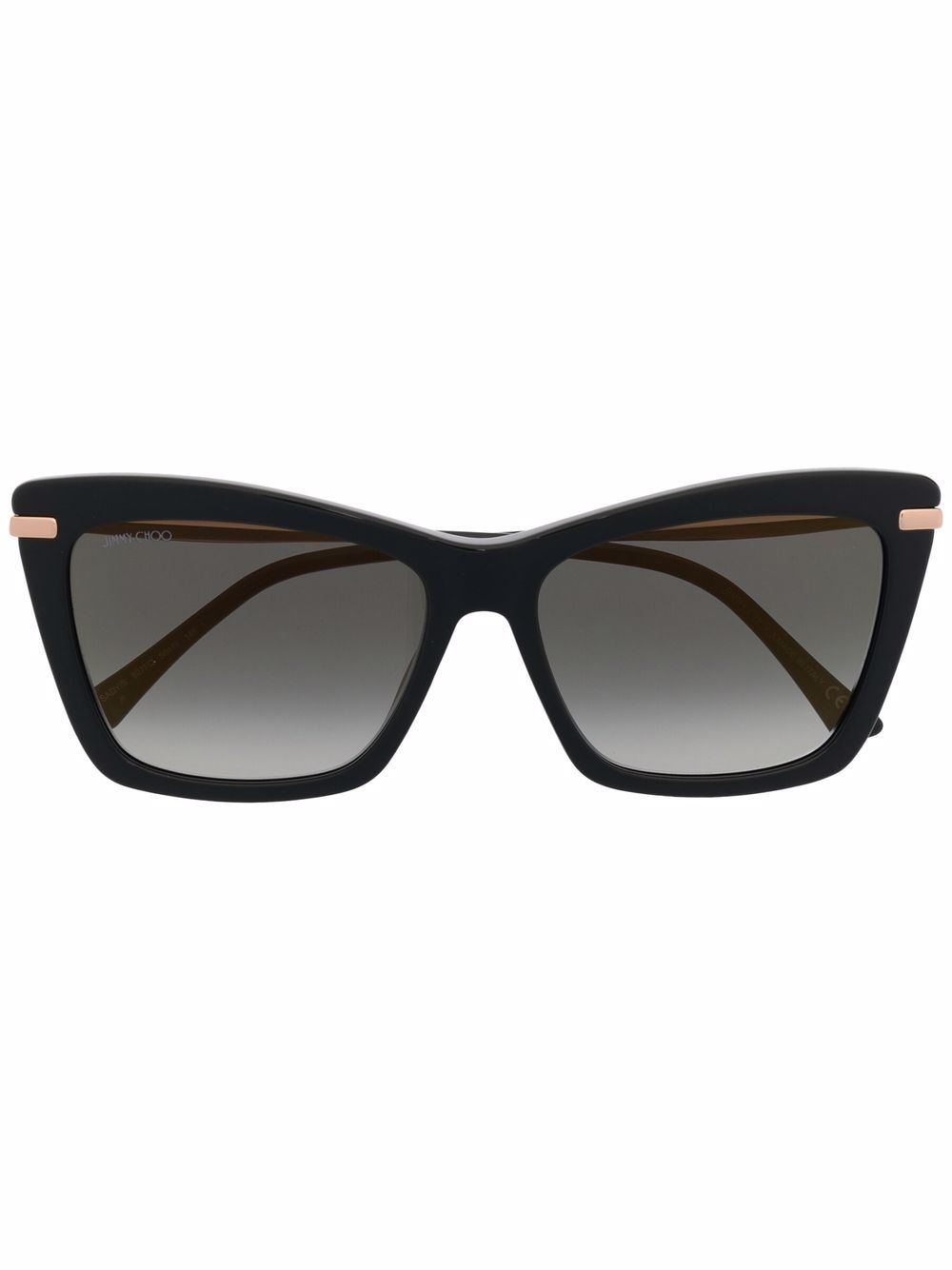 Jimmy Choo Eyewear 渐色超大框太阳眼镜 - 黑色