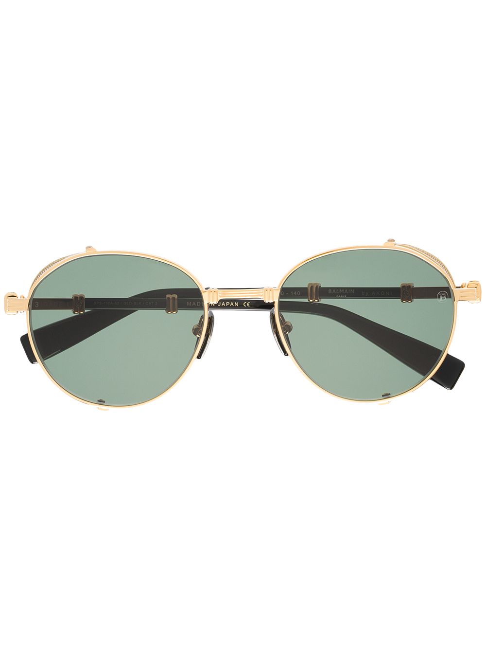 Balmain Eyewear 巴尔曼 有色镜片方框太阳眼镜 - 金色