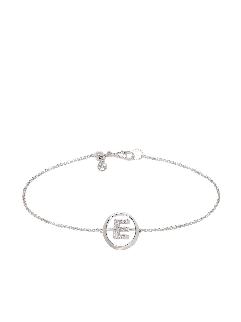 Annoushka Initial E 18K白金钻石手链 - 银色