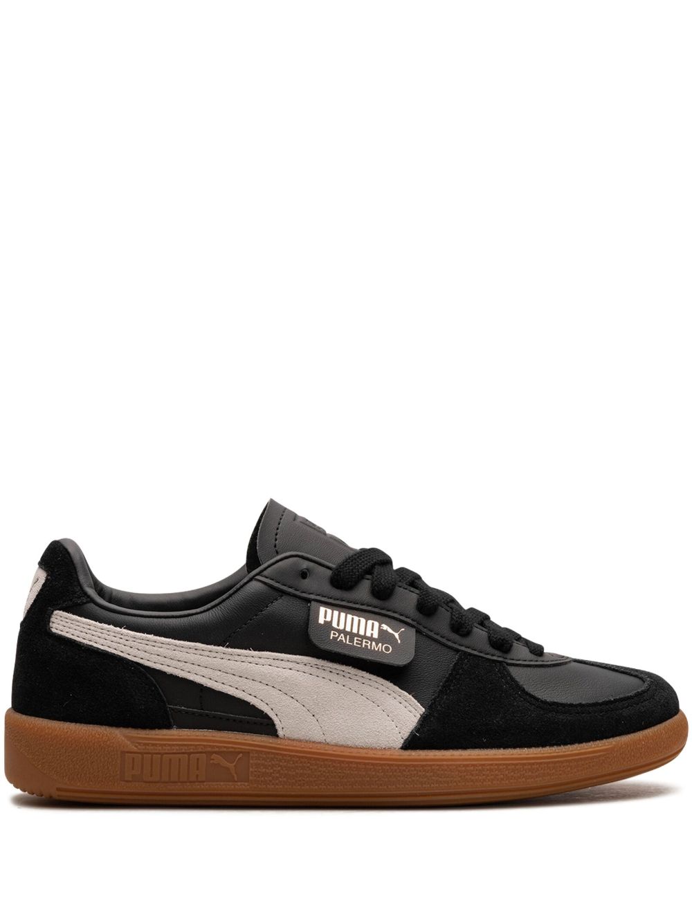 PUMA Palermo Puma Black/Feather Gray/Gum 运动鞋 - 黑色