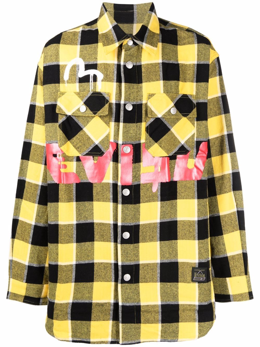 EVISU 格纹衬衫 - 黄色