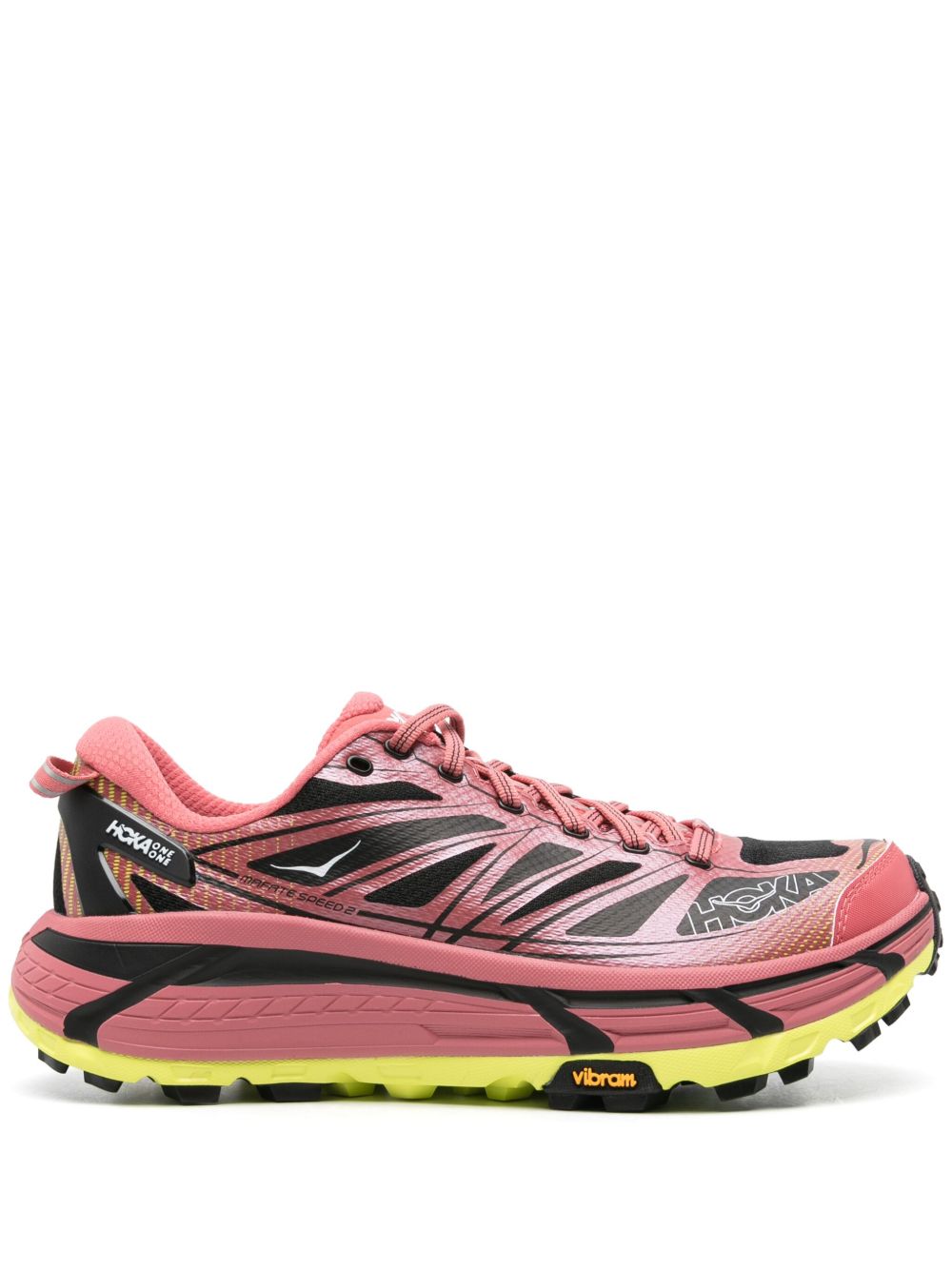 HOKA Mafate Speed 2 拼色运动鞋 - 粉色