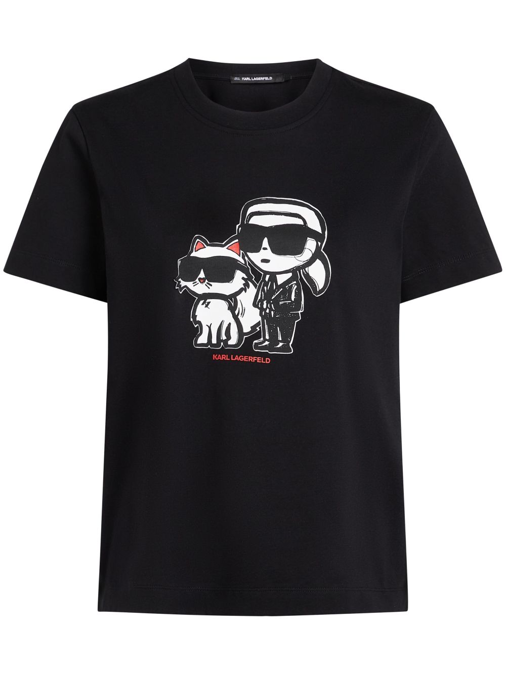Karl Lagerfeld Ikon Choupette T恤 - 黑色