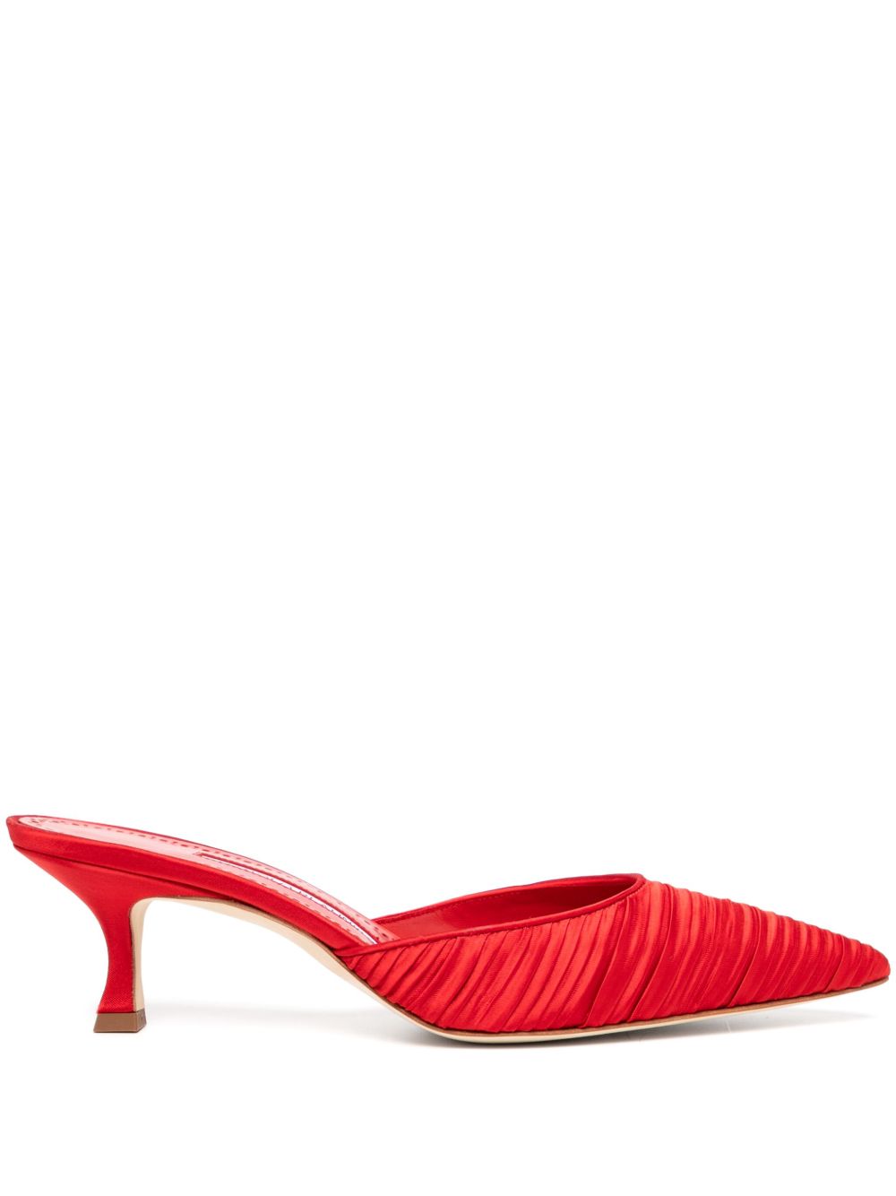 Manolo Blahnik 套穿式穆勒鞋 - 红色