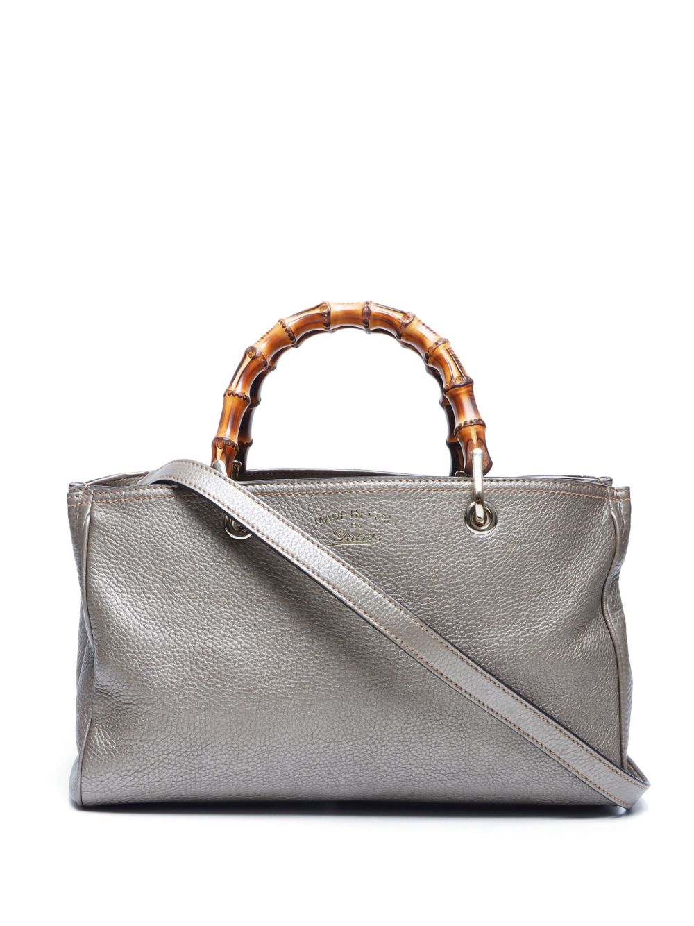 Gucci Pre-Owned Bamboo 两用手提包（典藏款） - 金色