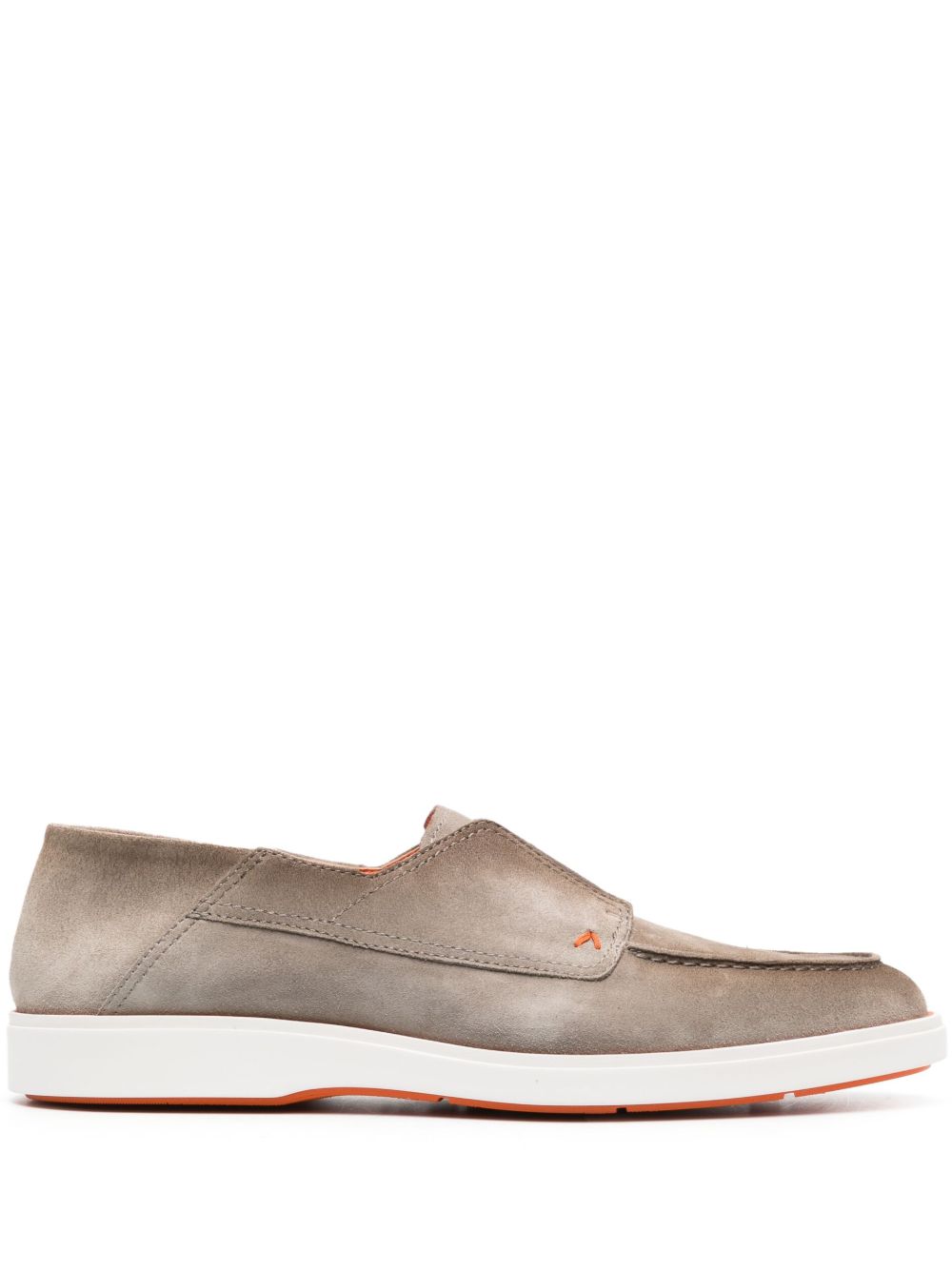 Santoni Godric 杏仁形鞋头乐福鞋 - 褐色