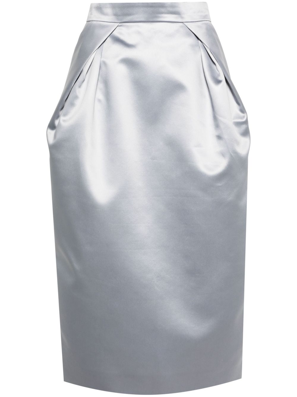 Maison Martin Margiela Pre-Owned Cintzen 缎面中长半身裙（典藏款） - 蓝色