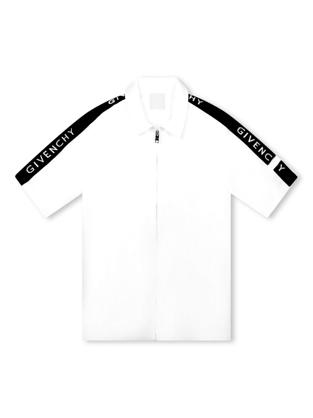 Givenchy Kids logo印花棉衬衫 - 白色